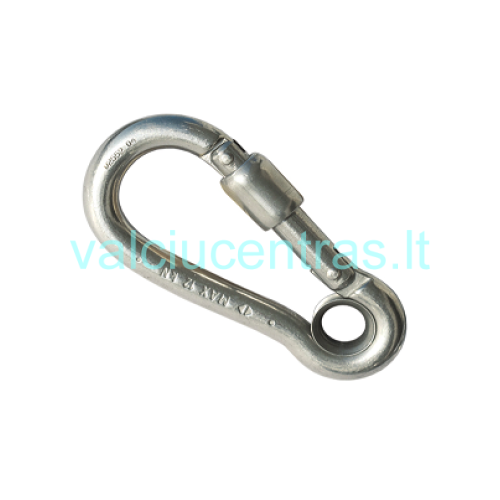 Karabinas su kilpa ir atlenkimu į išorę - įvairių dydžių